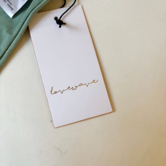 LOVEWAVE Wailani Bikini Bottom Low Rise Chain NWT Green Mint Swim Bathing Suit S - Picture 7 of 8